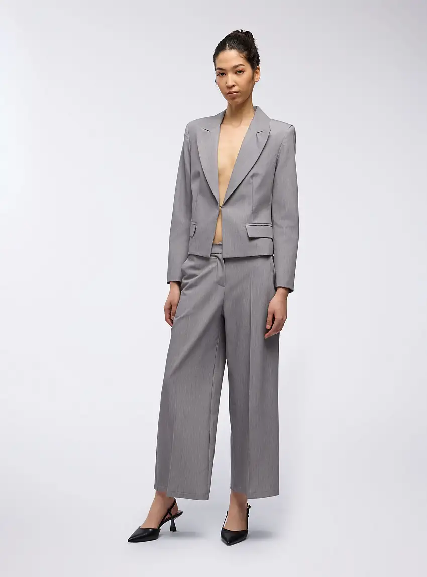 Giacca con dettagli sartoriali Grigio chiaro