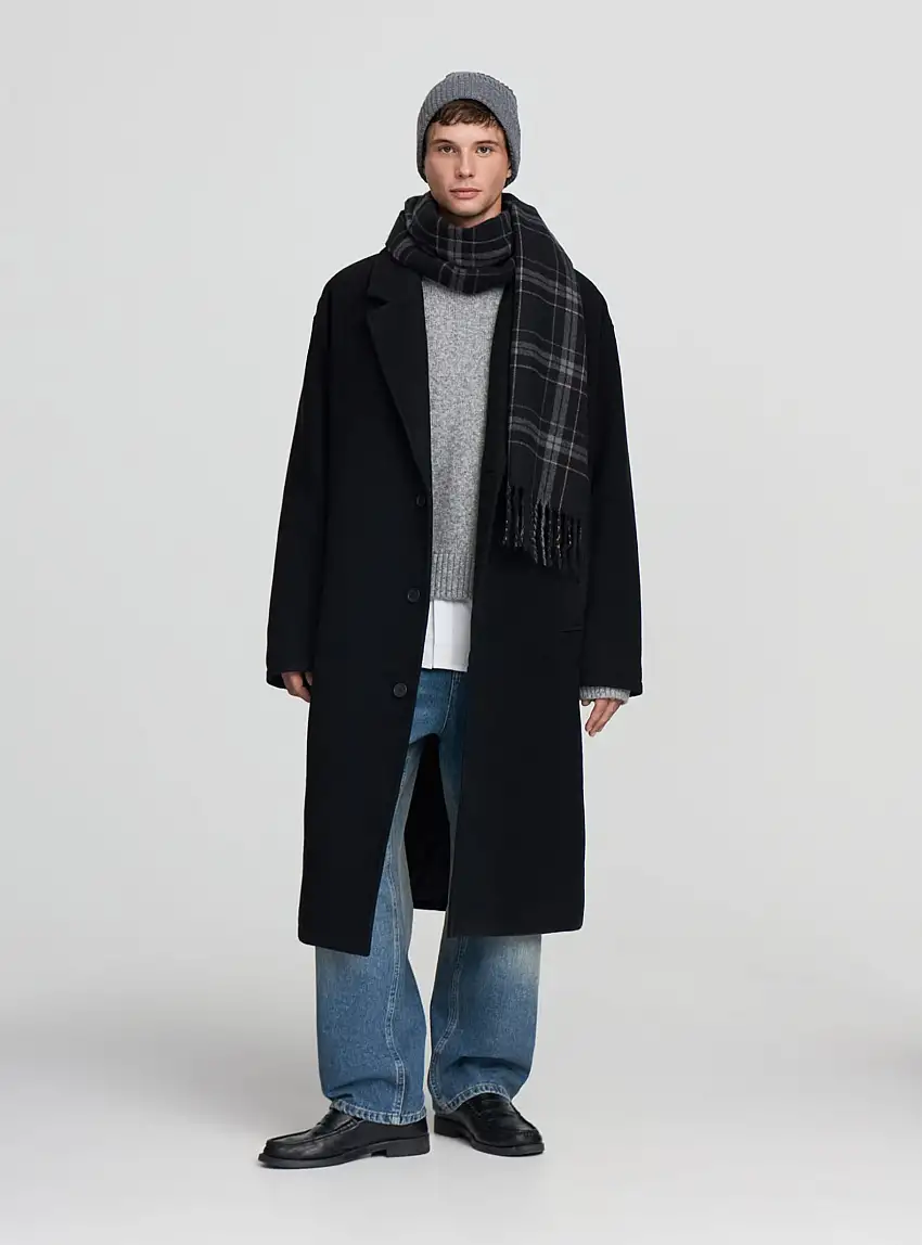 Cappotto tinta unita Nero