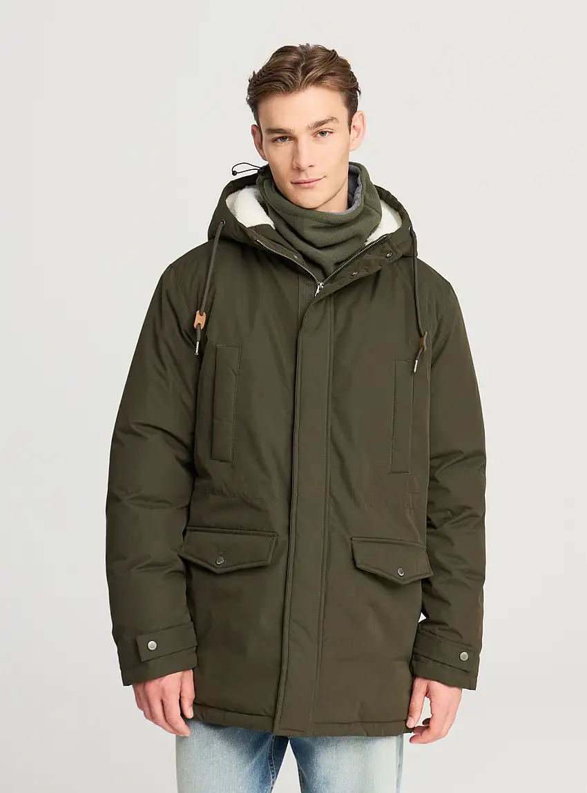 Giubbotto parka con cappuccio Salvia