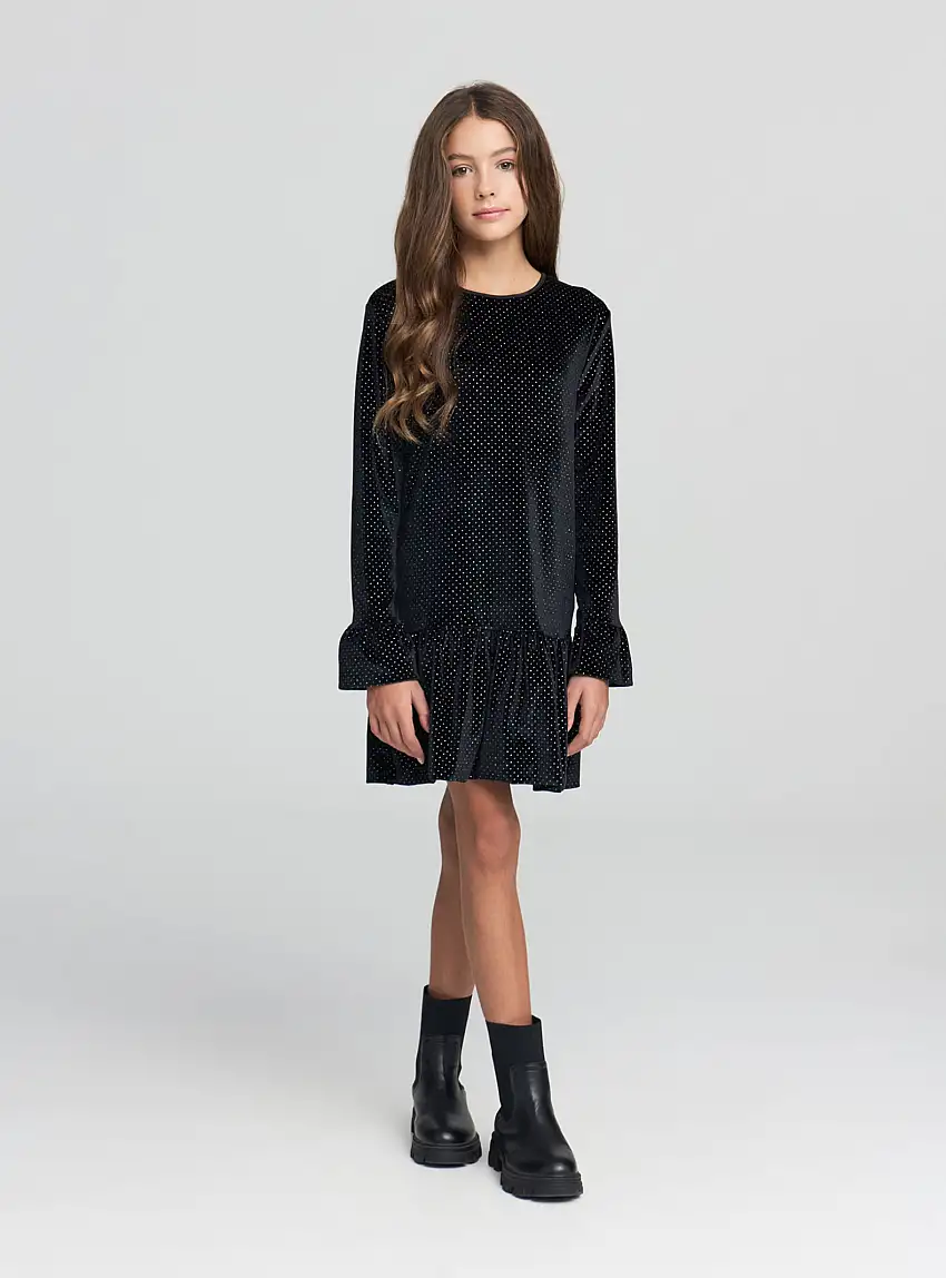 Vestito glitter all-over Nero