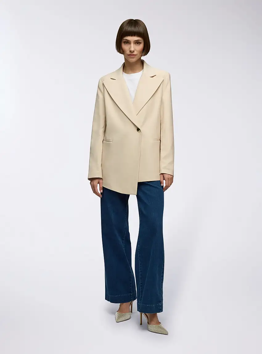 Giacca asimmetrica Sabbia