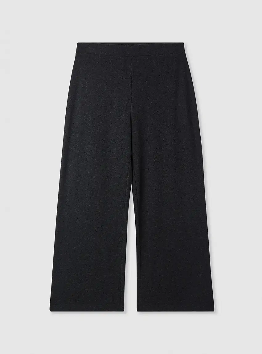 Pantaloni wide leg a tinta unita Nero