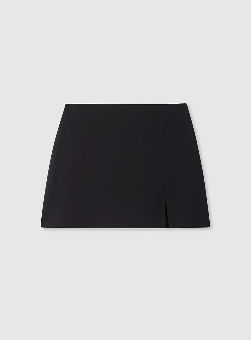 Skort con spacco Nero