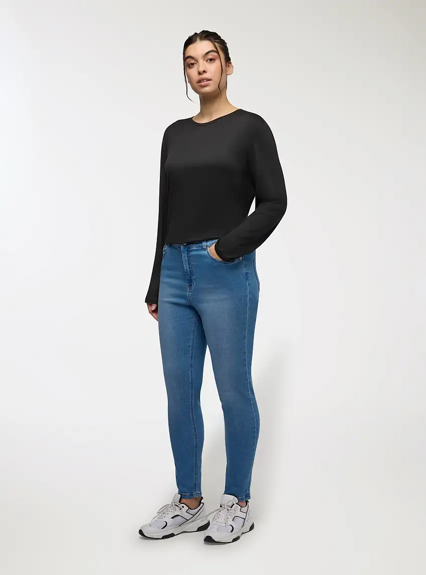 Jeans skinny fit Blu denim medio