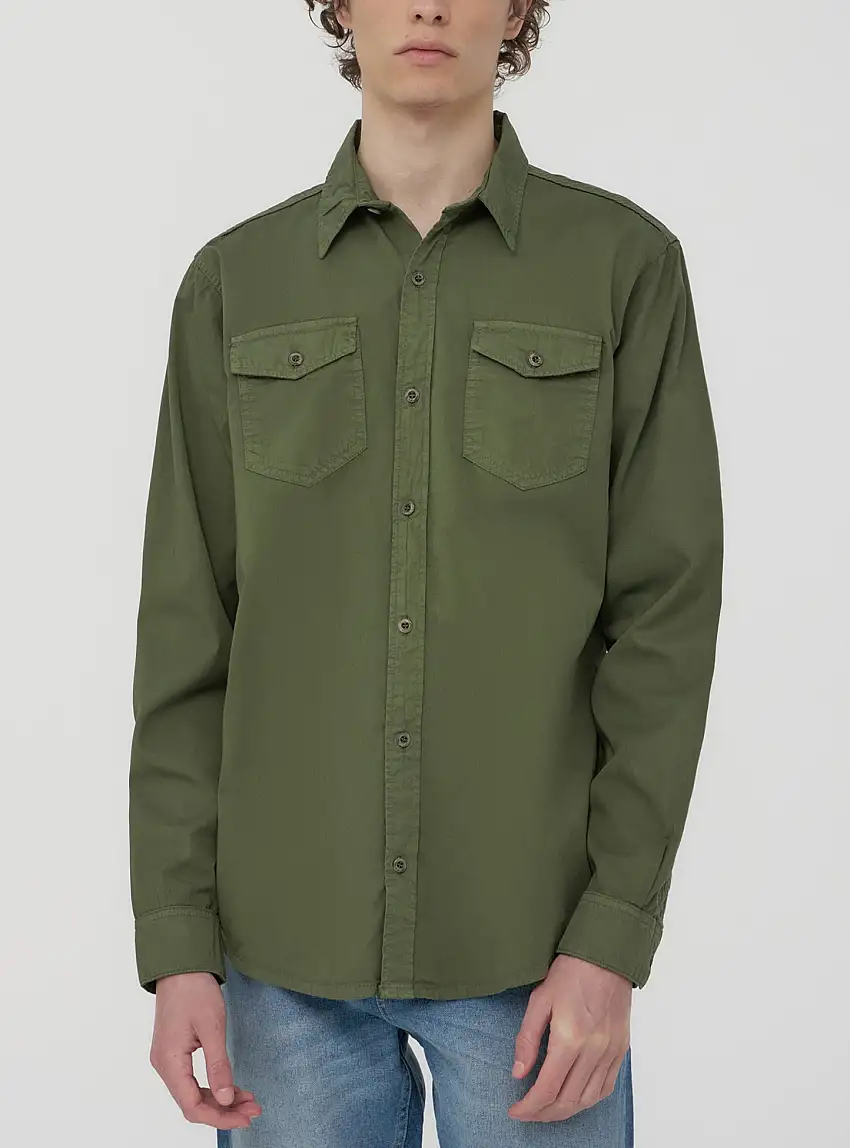 Camicia con tasche Salvia