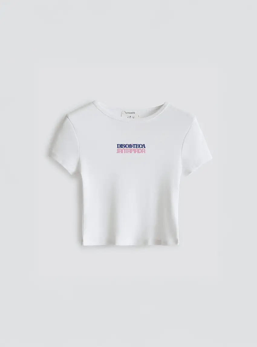 T-shirt donna DISCO ESTATE Bianco ottico