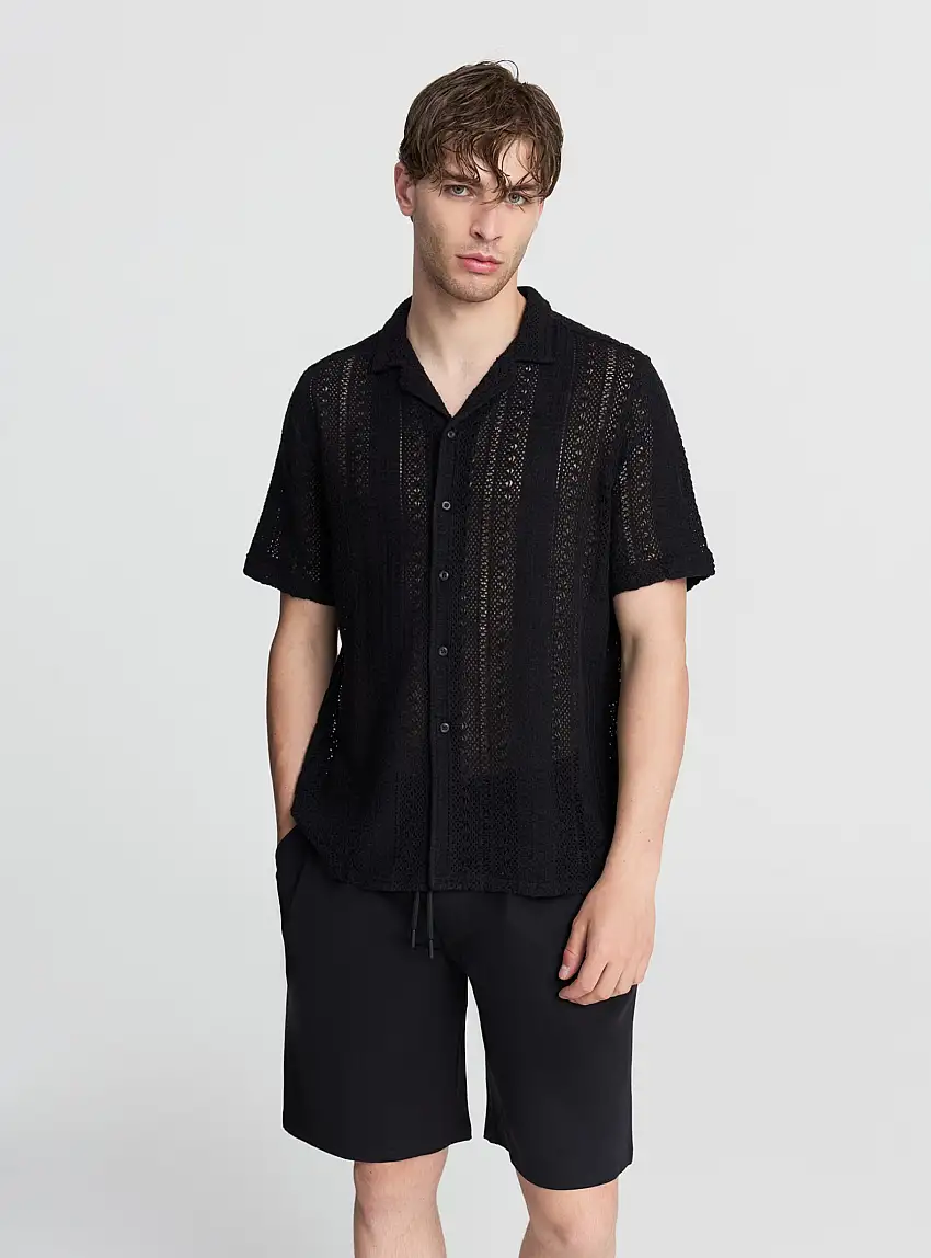 Pantaloncini tinta unita Nero