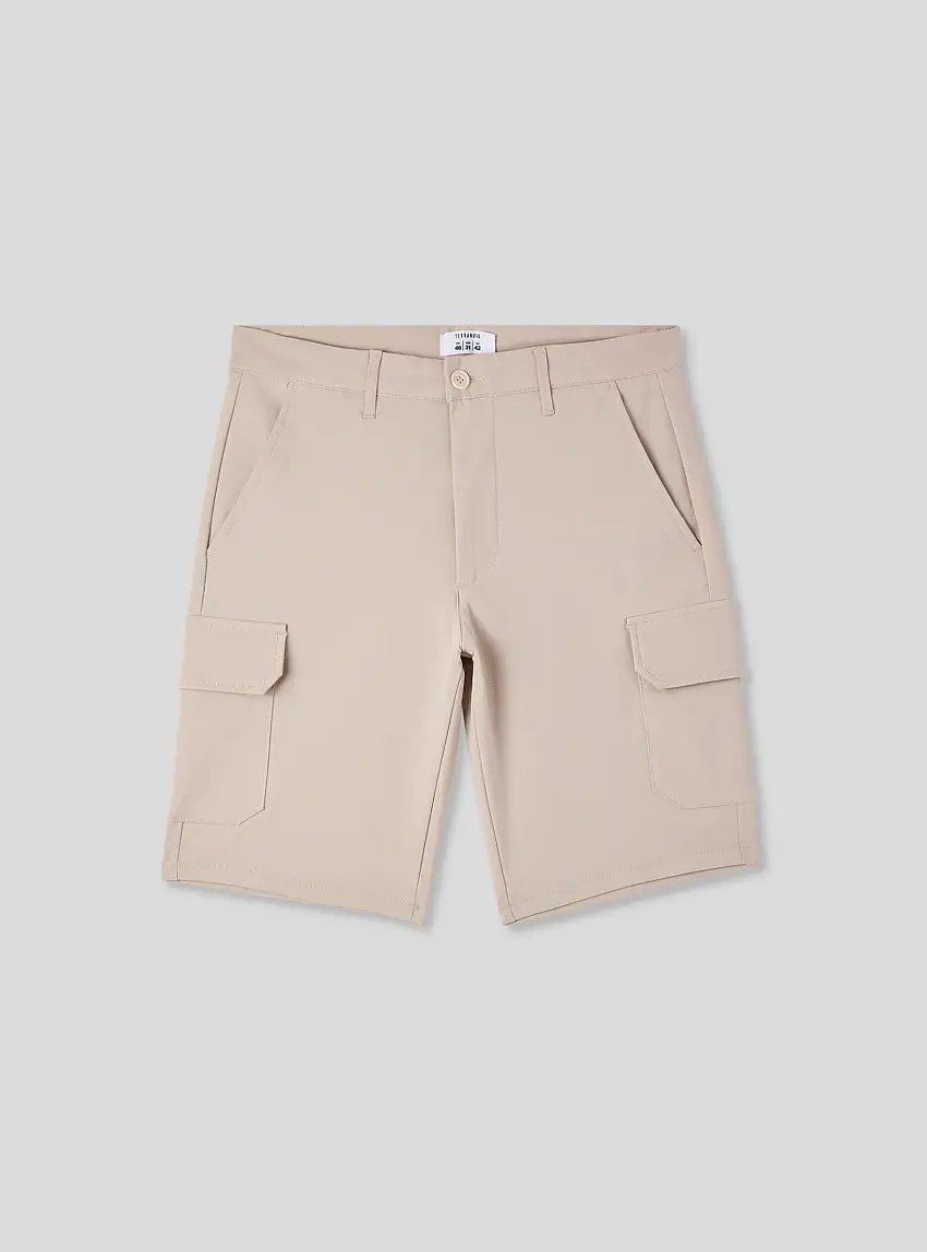 Pantaloncini cargo tinta unita Sabbia