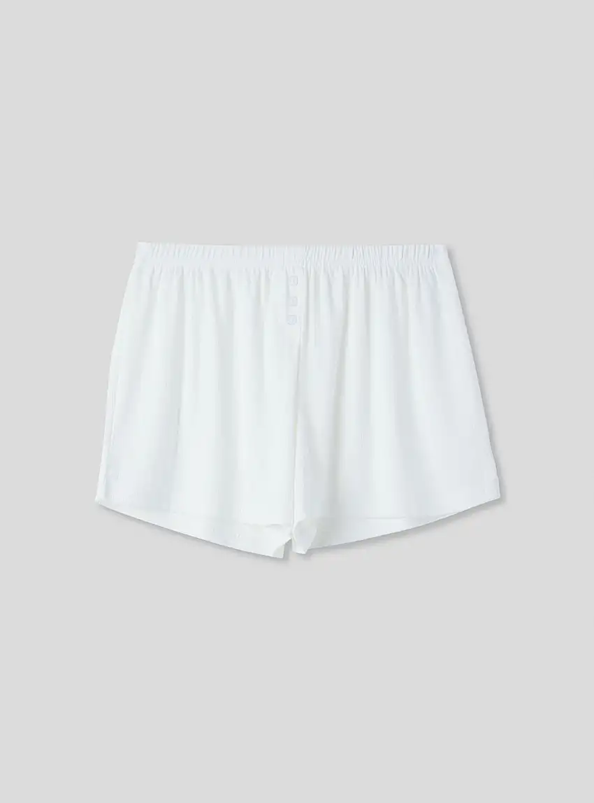 Shorts con bottoni Bianco lana