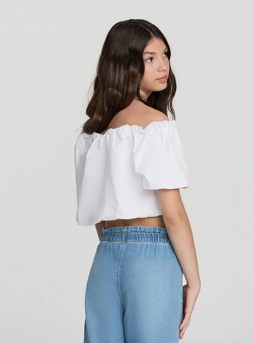Blusa balloon Bianco