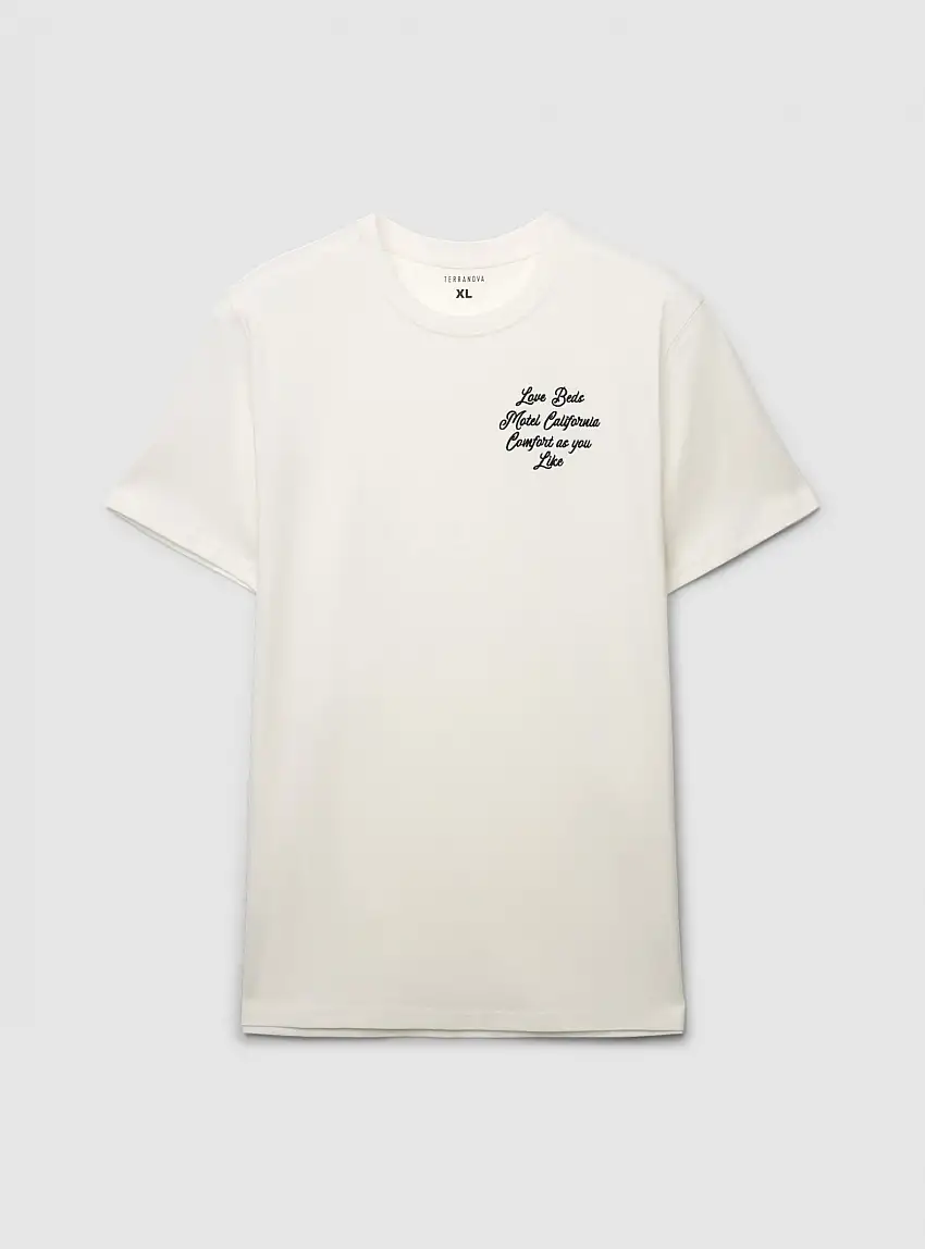 T-shirt con ricamo Bianco lana