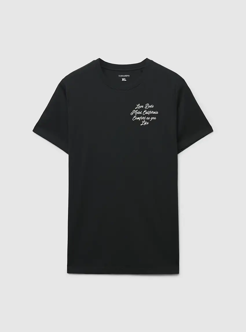 T-shirt con ricamo Nero