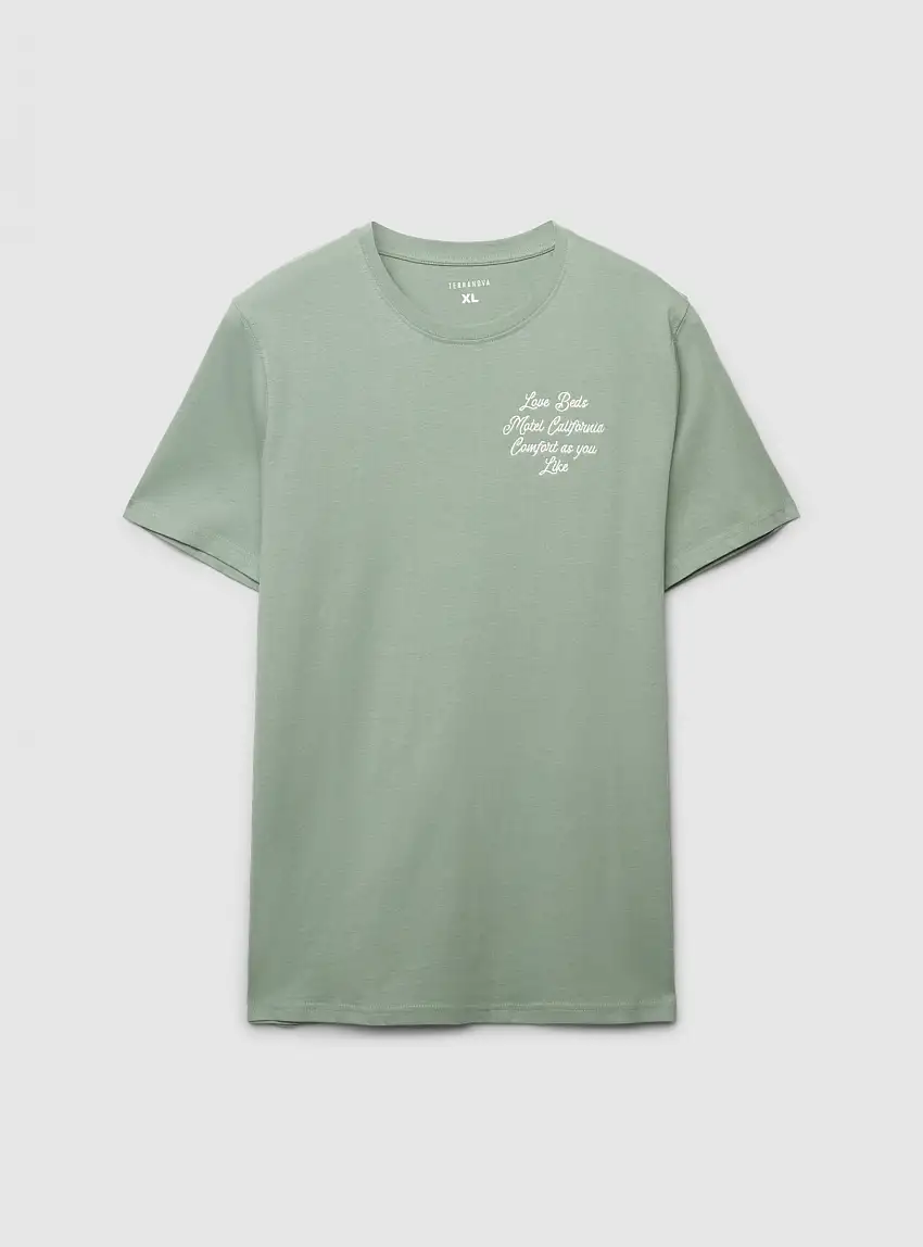 T-shirt con ricamo Verde pastello