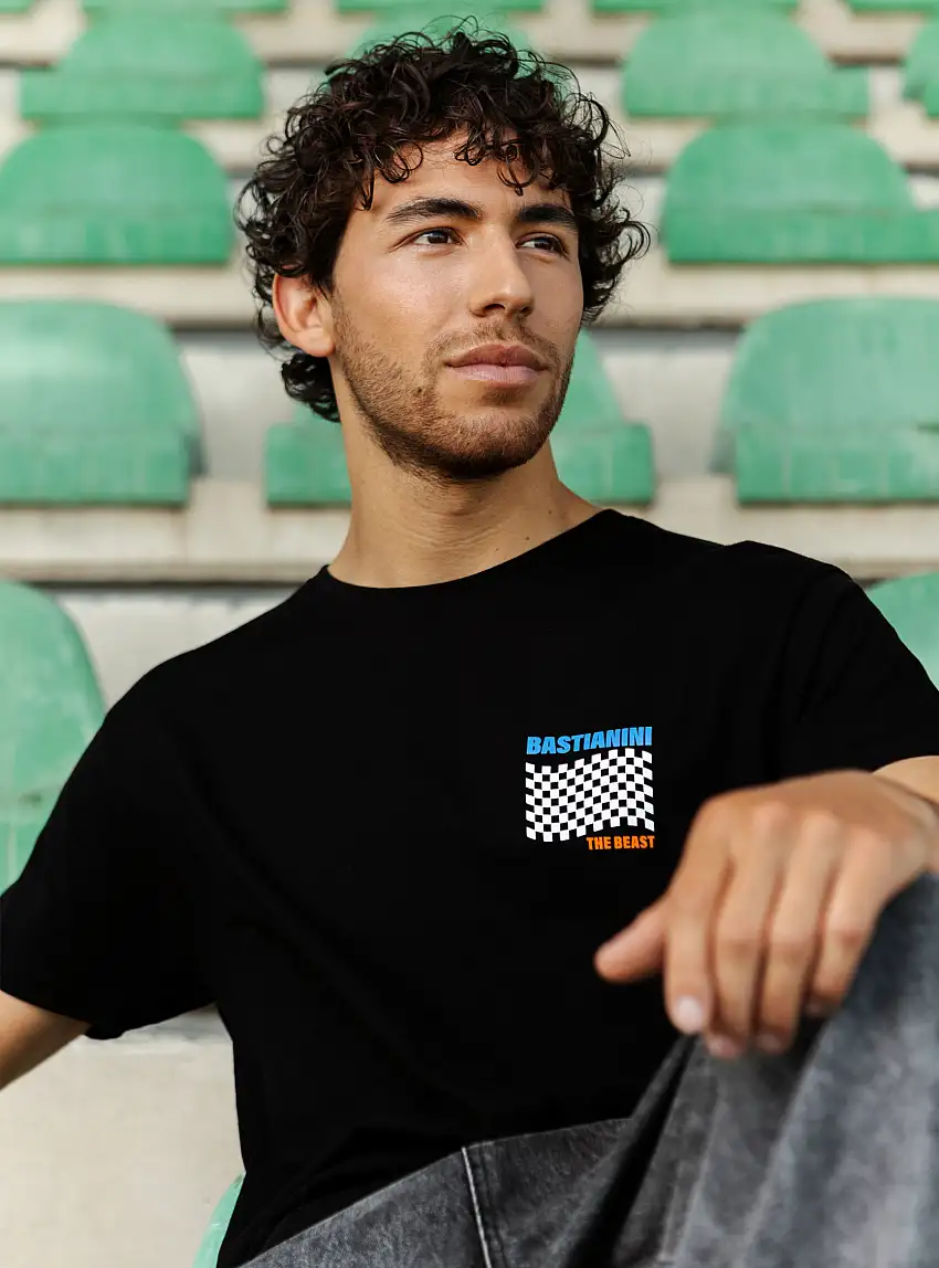 T-shirt con stampa Bastianini Nero