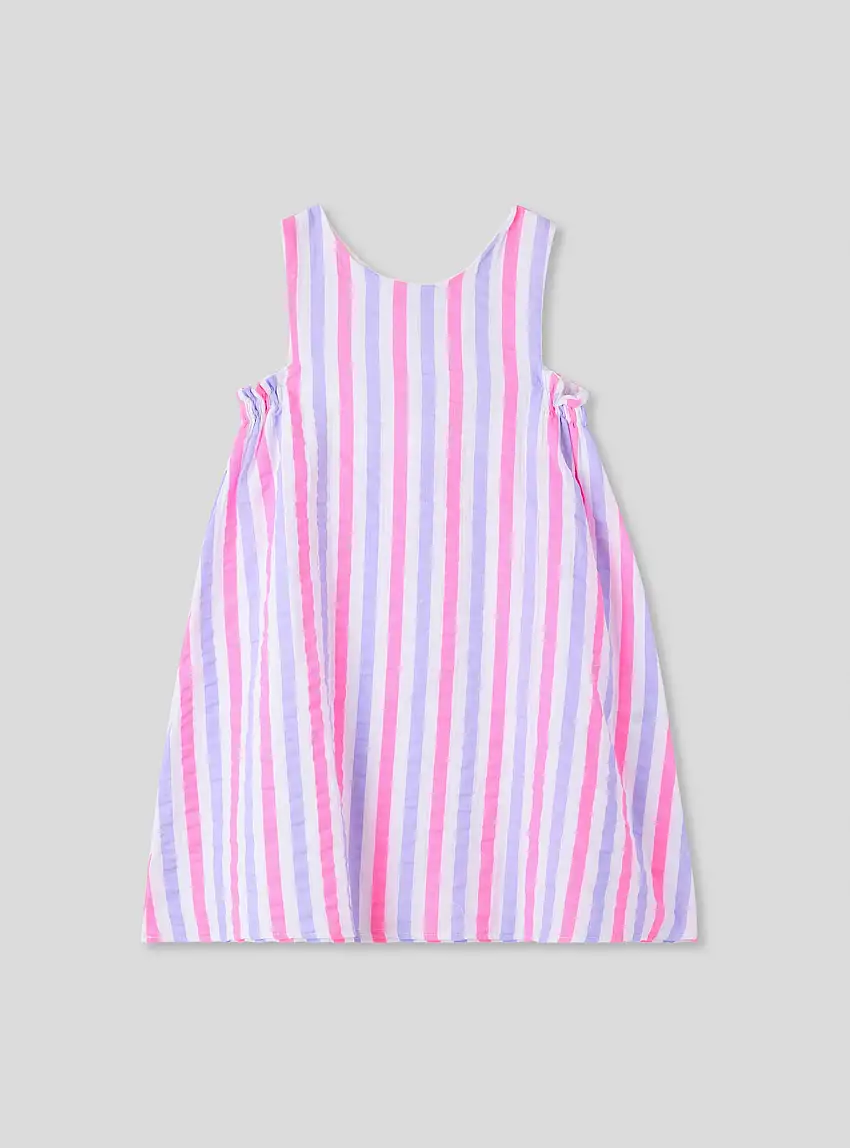 Vestito a righe Var fucsia