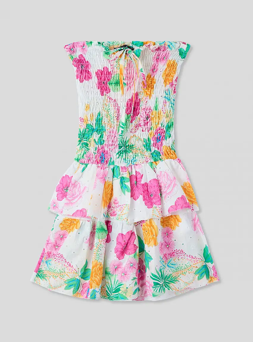 Vestito con stampa floreale Var bianco ottico