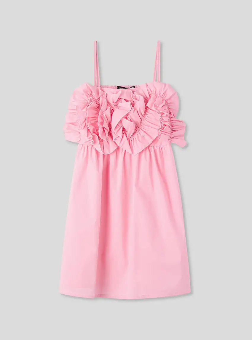 Vestito con volant Rosa