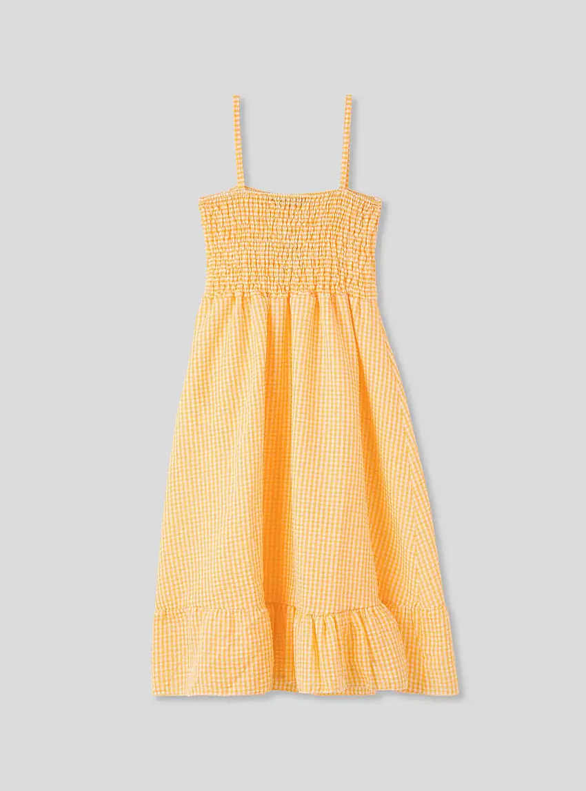 Vestito fantasia a quadri Var arancione