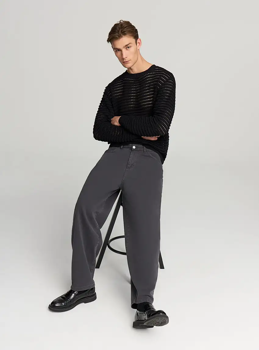 Pantaloni balloon tinta unita Canna di fucile