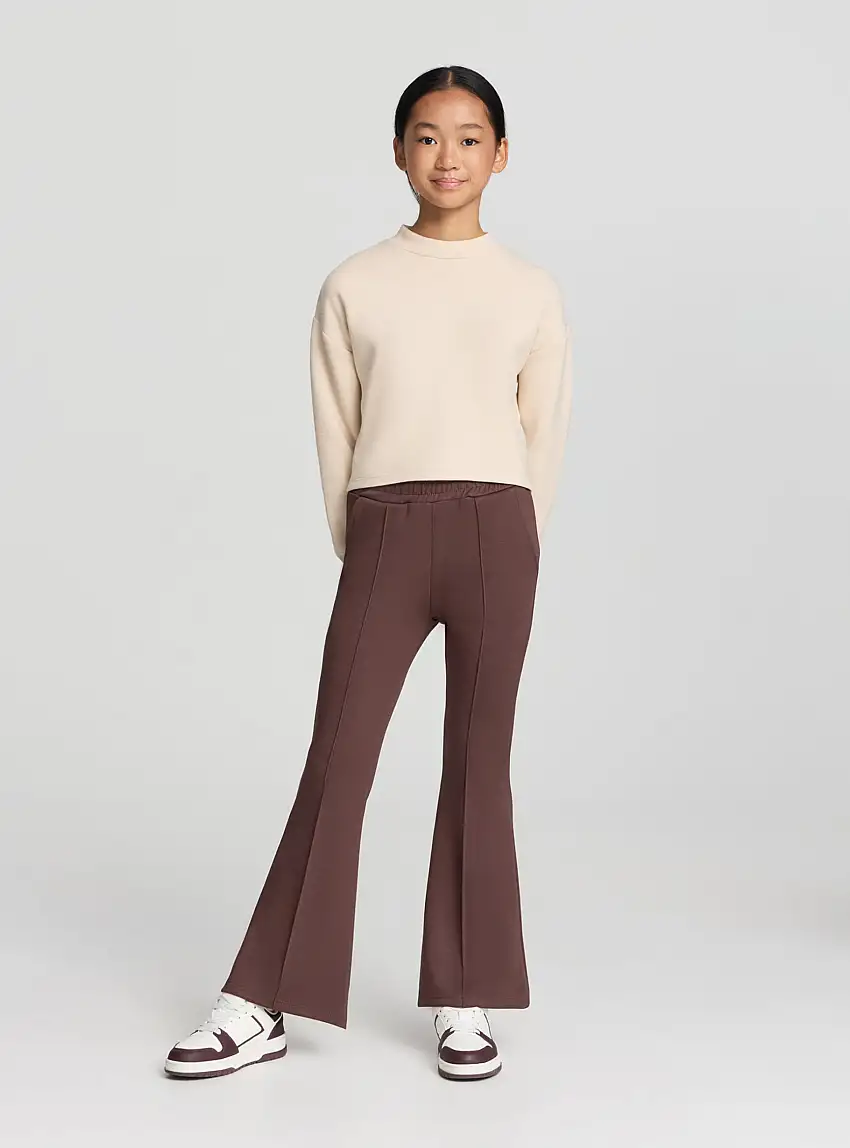 Pantaloni ginnici a zampa Cammello