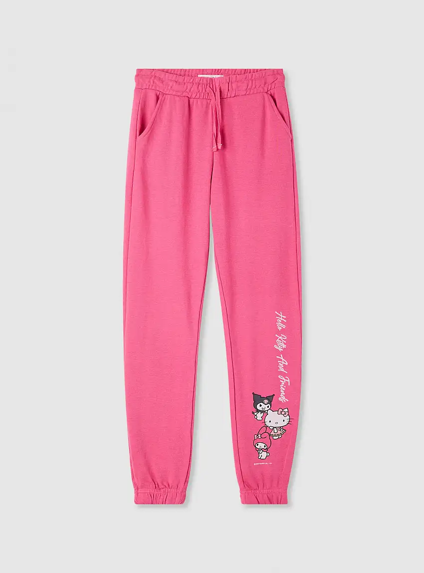 Pantaloni tuta con stampa Hello Kitty® Fucsia chiaro