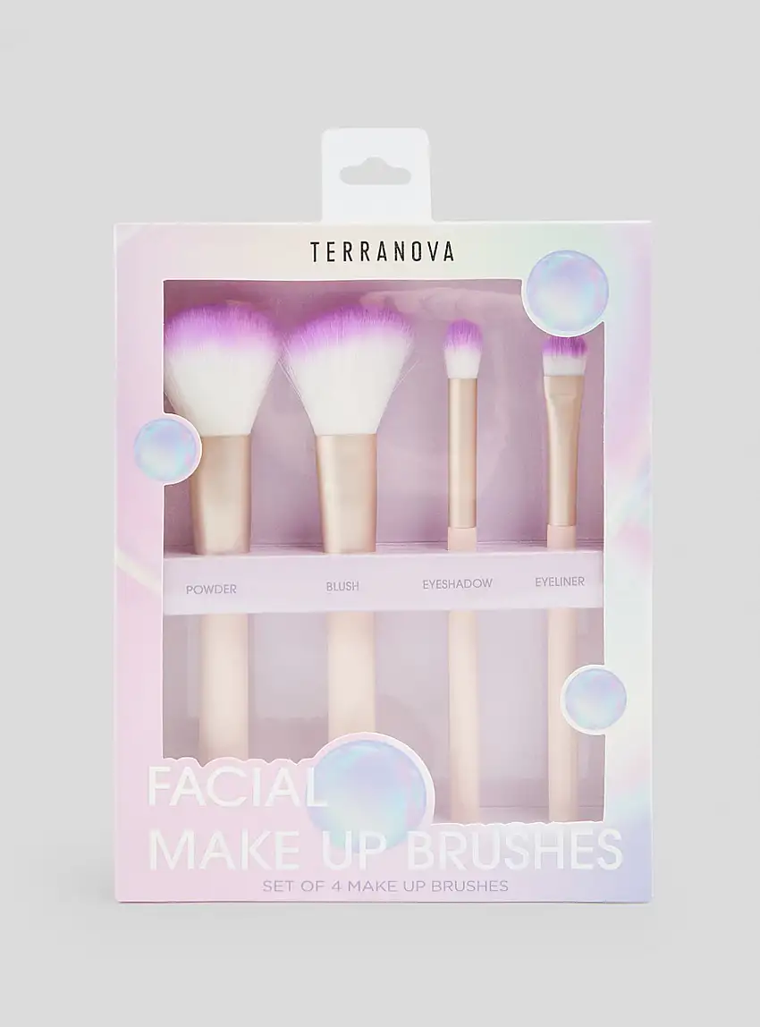 Pack 4 pennelli trucco