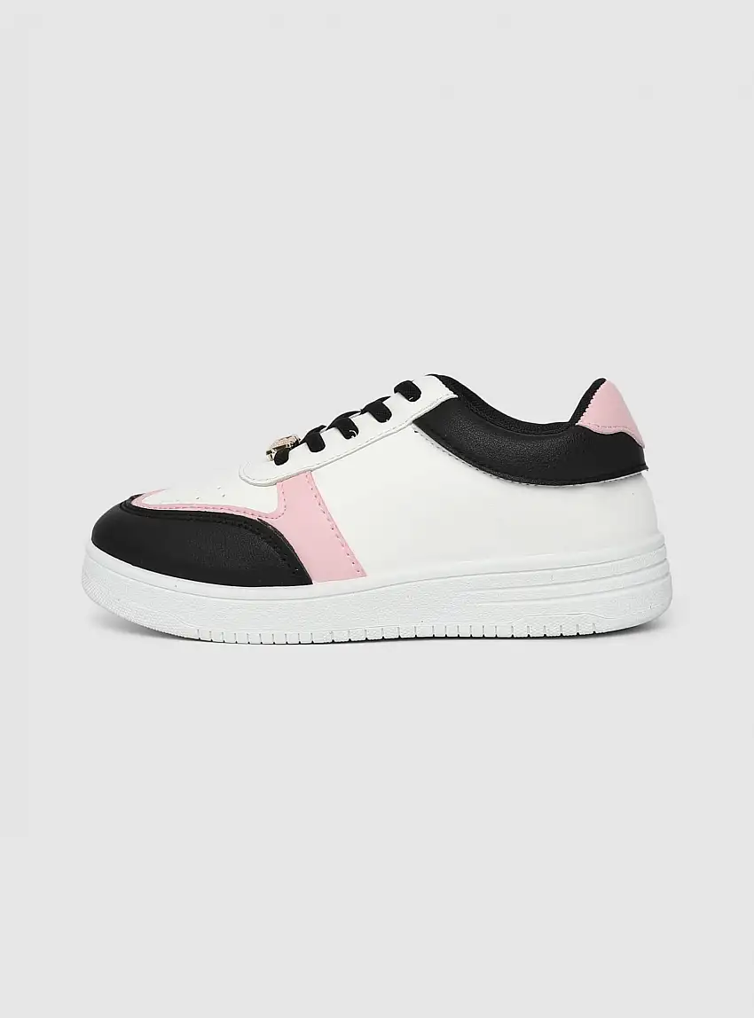 Sneakers block color con dettaglio Bianco lana