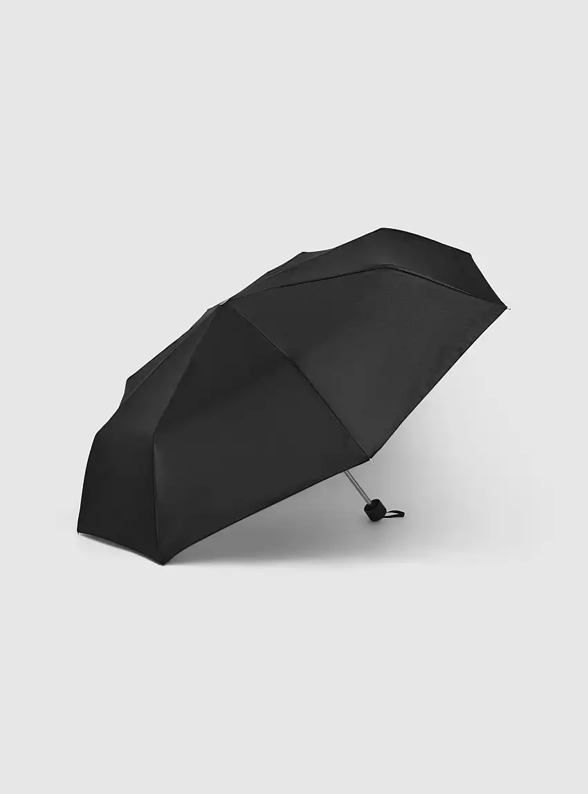 Ombrello compatto pieghevole Nero