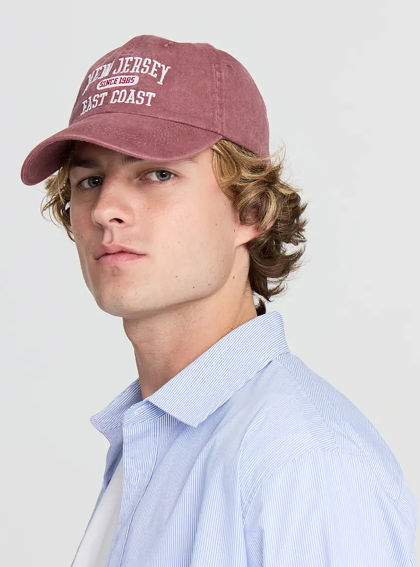 Cappellino baseball con scritta Bordeaux
