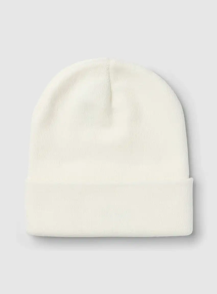 Berretto tinta unita Bianco lana