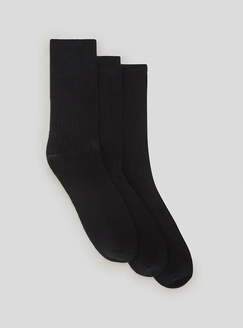 Pack 3 paia di calzini tinta unita Var nero