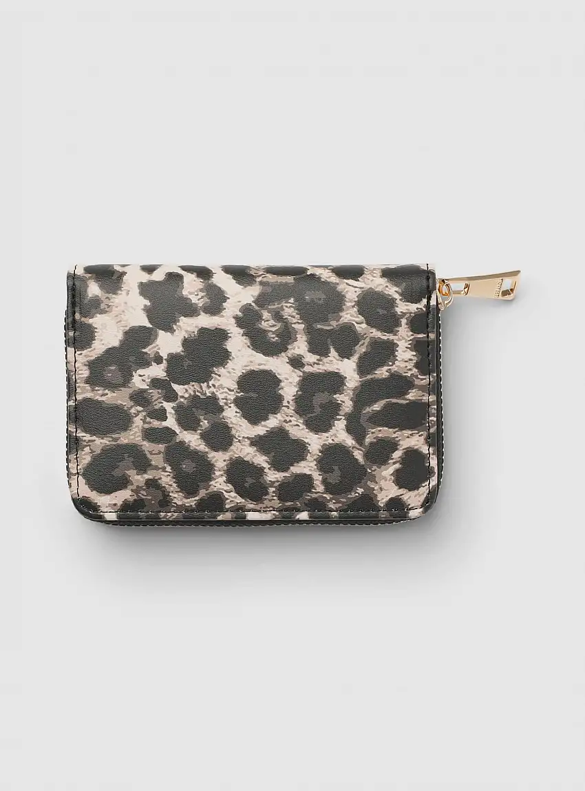 Portafoglio con motivo animalier Var nero