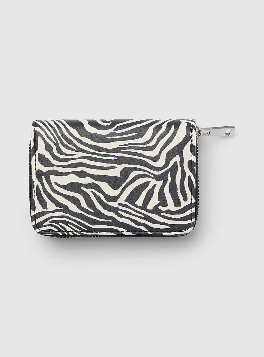 Portafoglio con motivo zebrato Var nero