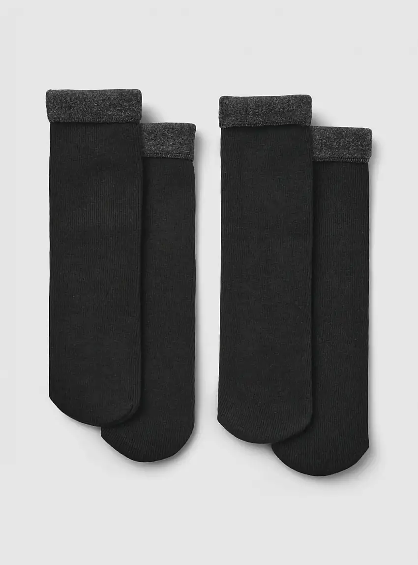 Pack 2 paia calze termiche Nero