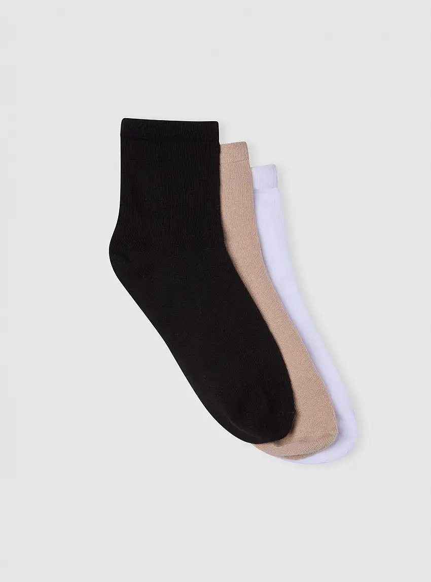 Pack 3 paia di calzini medi basic Var bianco ottico