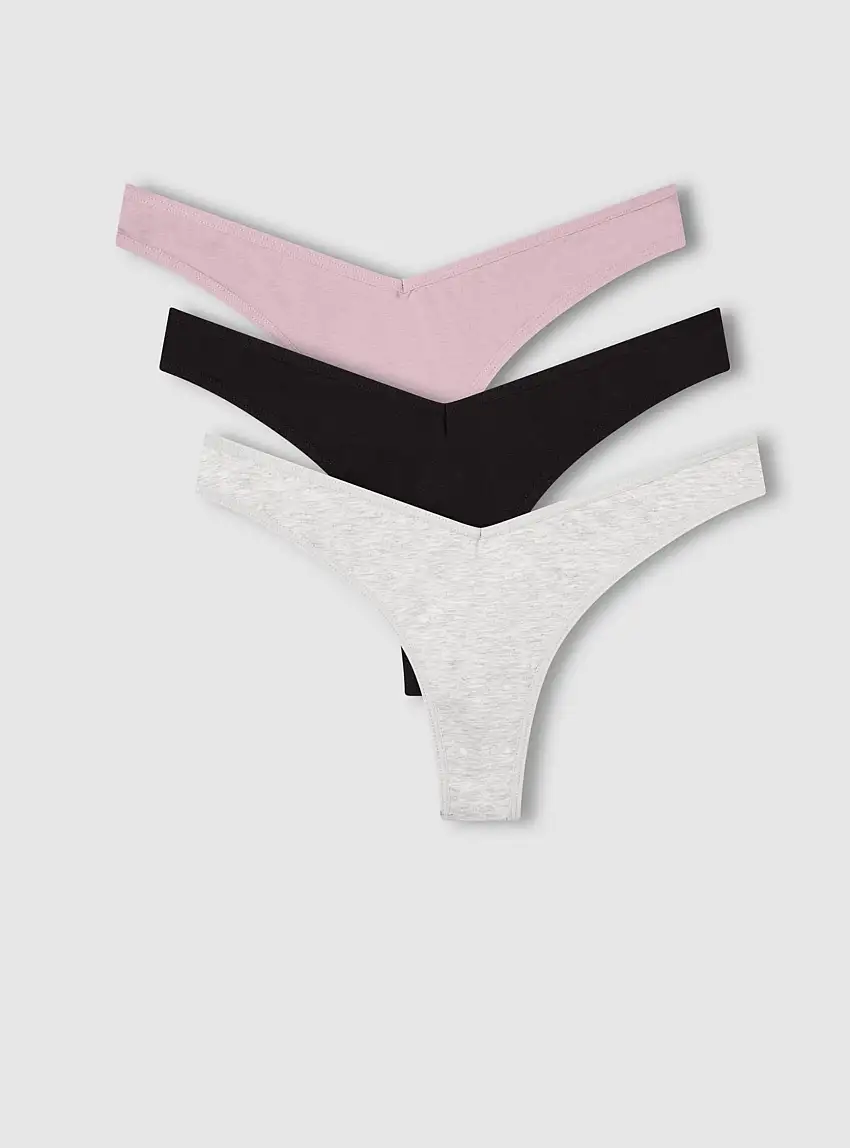 Pack 3 slip brasiliana v-shape Var lilla