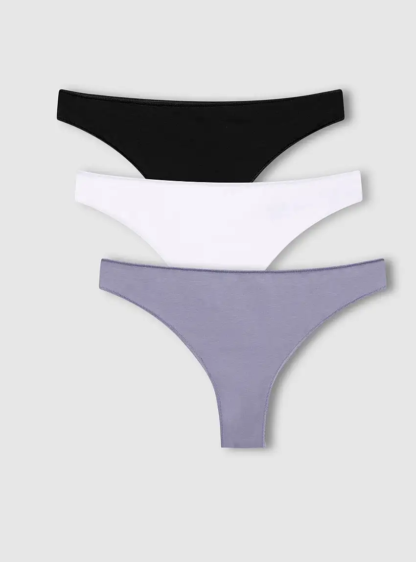 Pack 3 slip brasiliana tinta unita Var avio