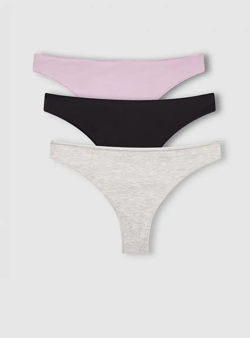 Pack 3 slip brasiliana tinta unita Var lilla