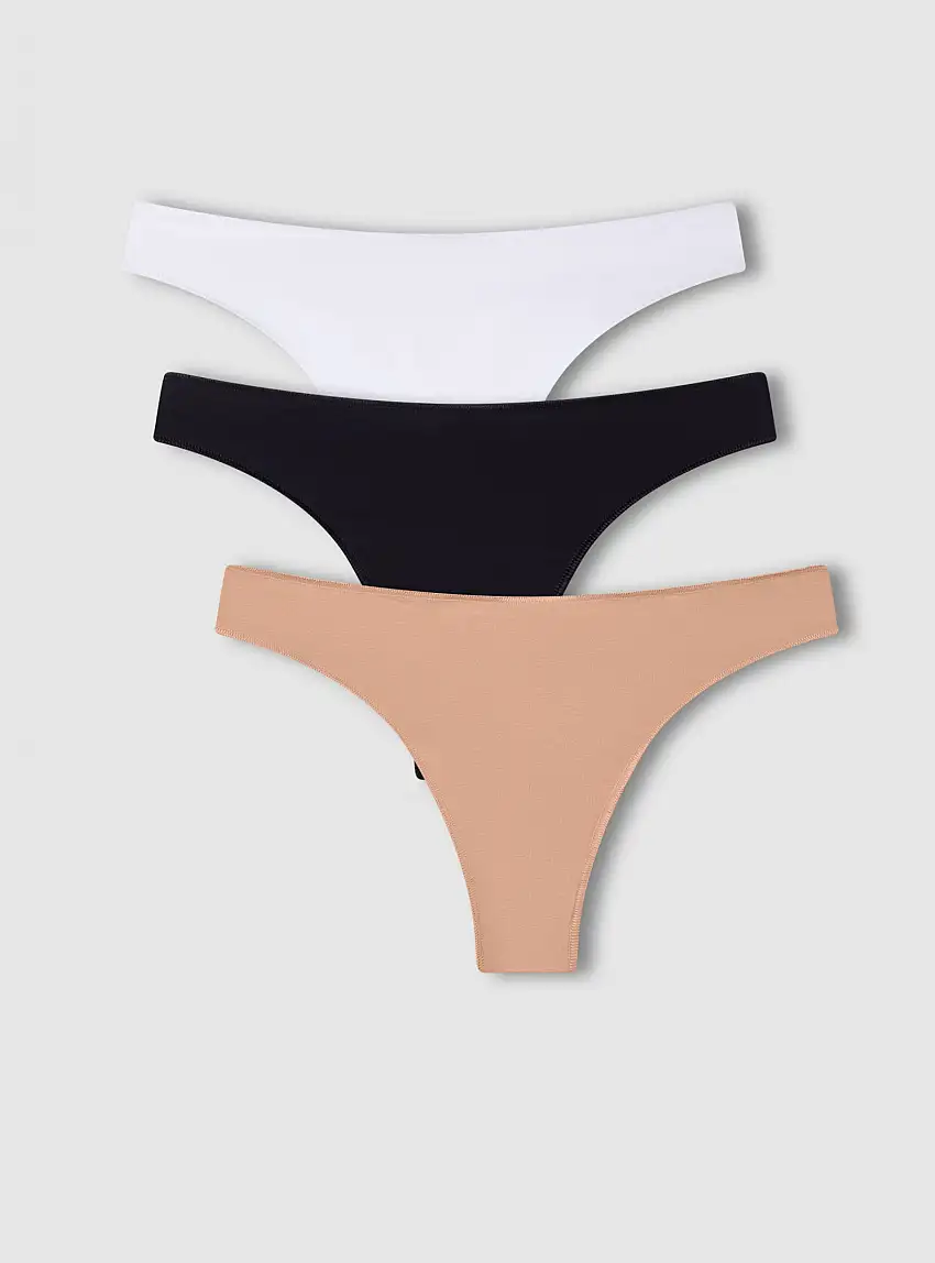 Pack 3 slip brasiliana tinta unita Var bianco ottico