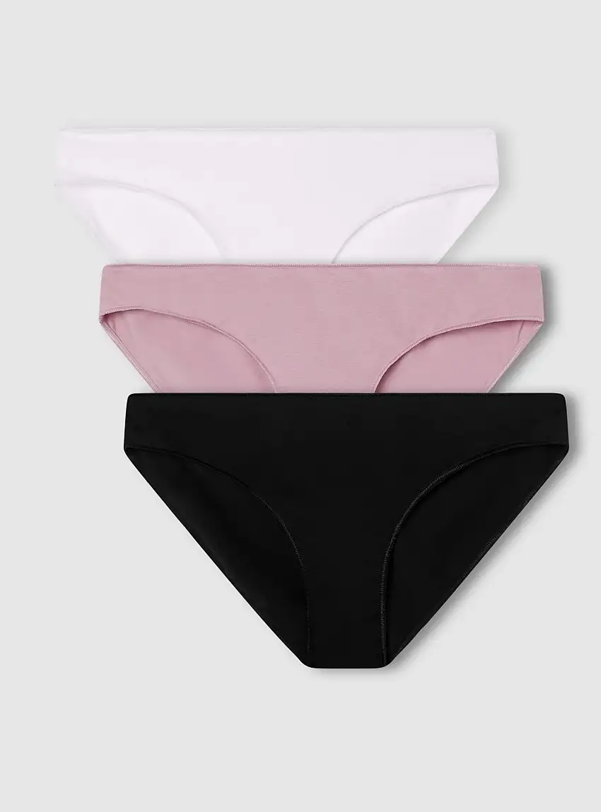 Pack 3 slip tinta unita Var bianco ottico