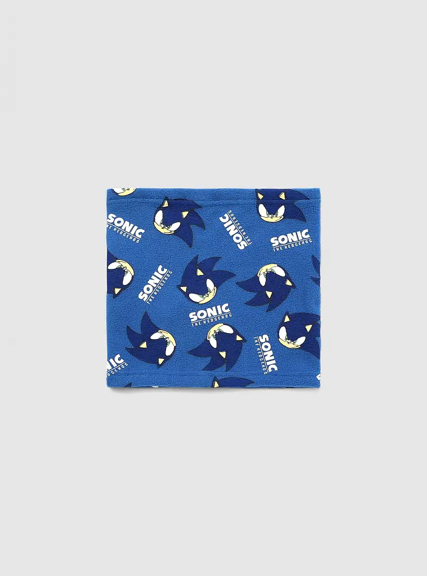 Sciarpa con stampa Sonic Bluette