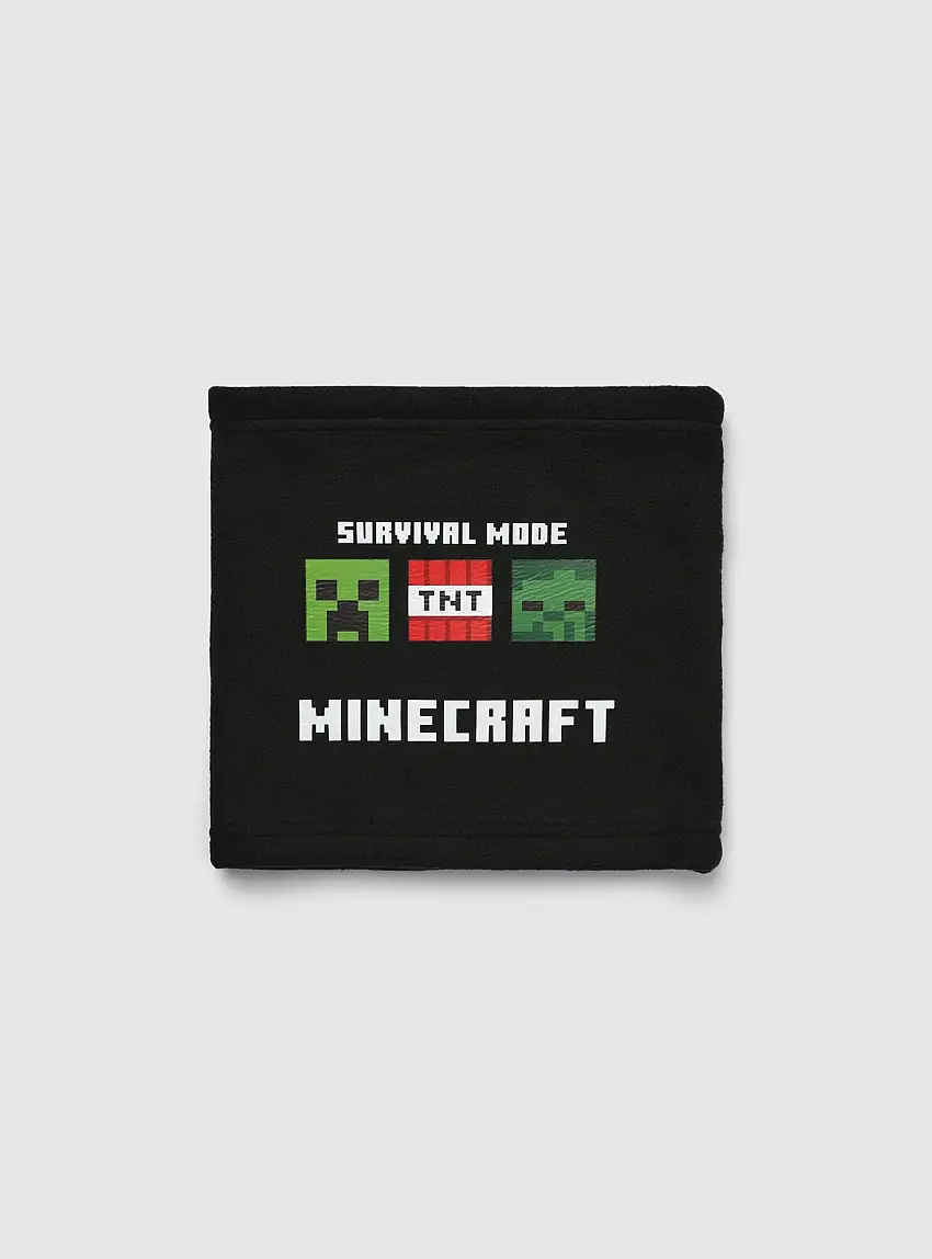 Scaldacollo con stampa Minecraft® Nero