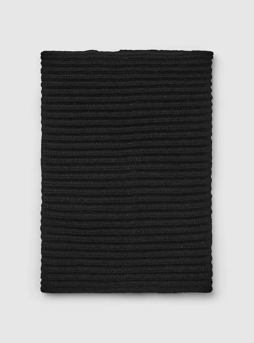 Scaldacollo a coste tinta unita Nero