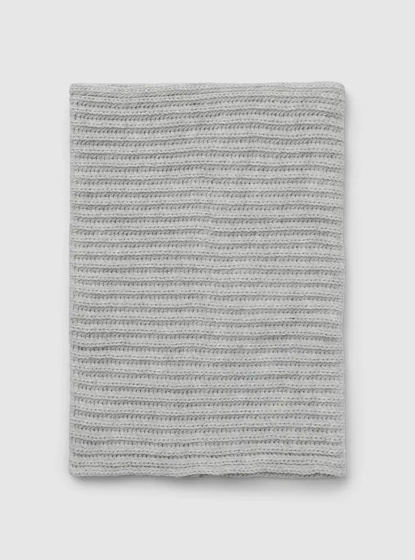 Scaldacollo a coste tinta unita Grigio chiaro melange