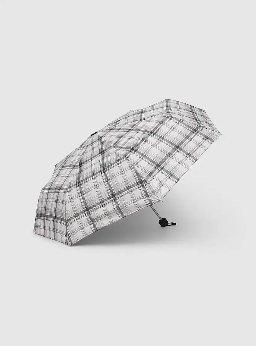 Ombrello pieghevole a quadri Var avorio