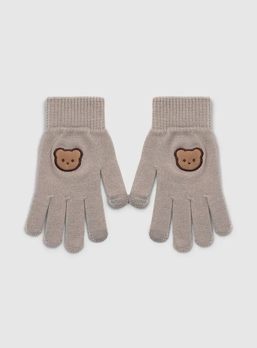 Guanti con simpatici animaletti Tortora