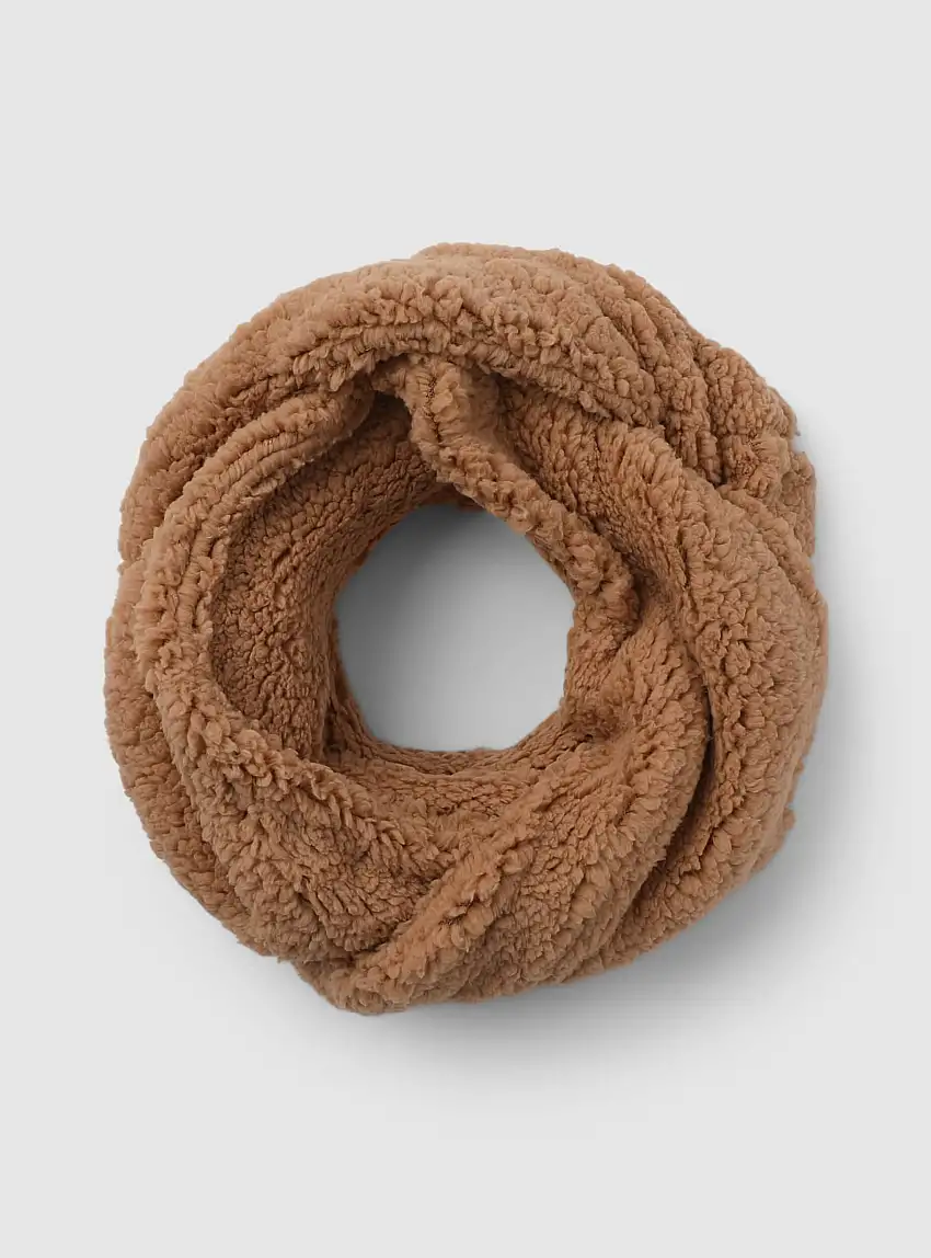 Sciarpa in sherpa avvolgente Beige