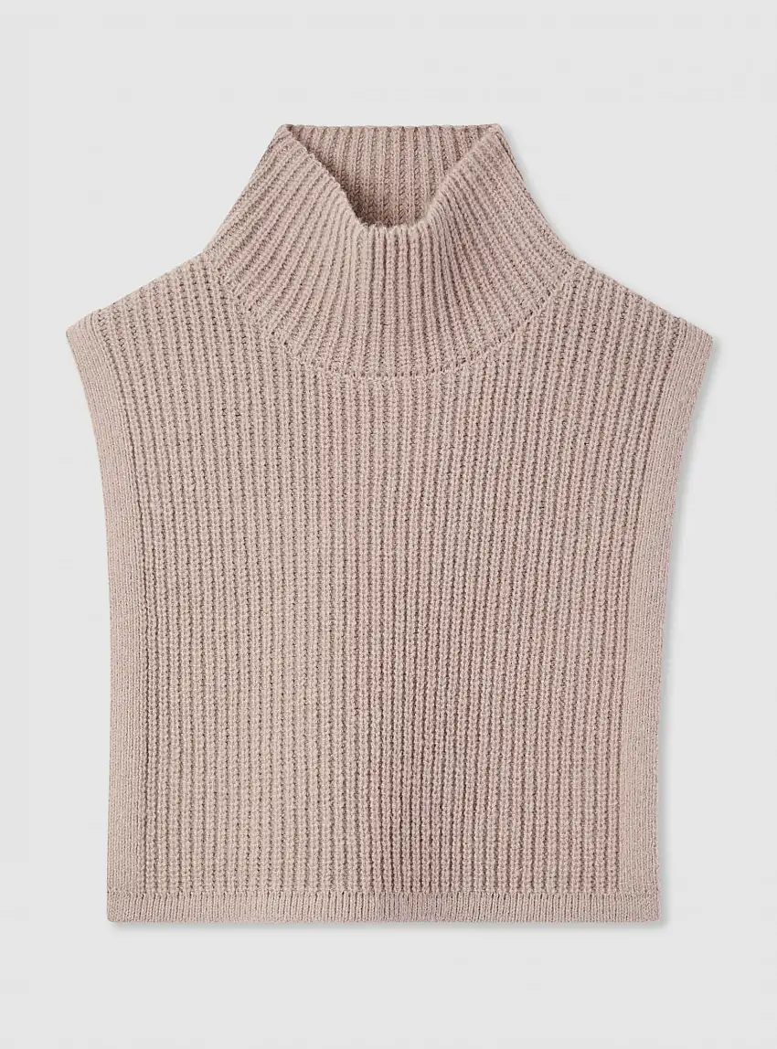 Poncho tinta unita Tortora