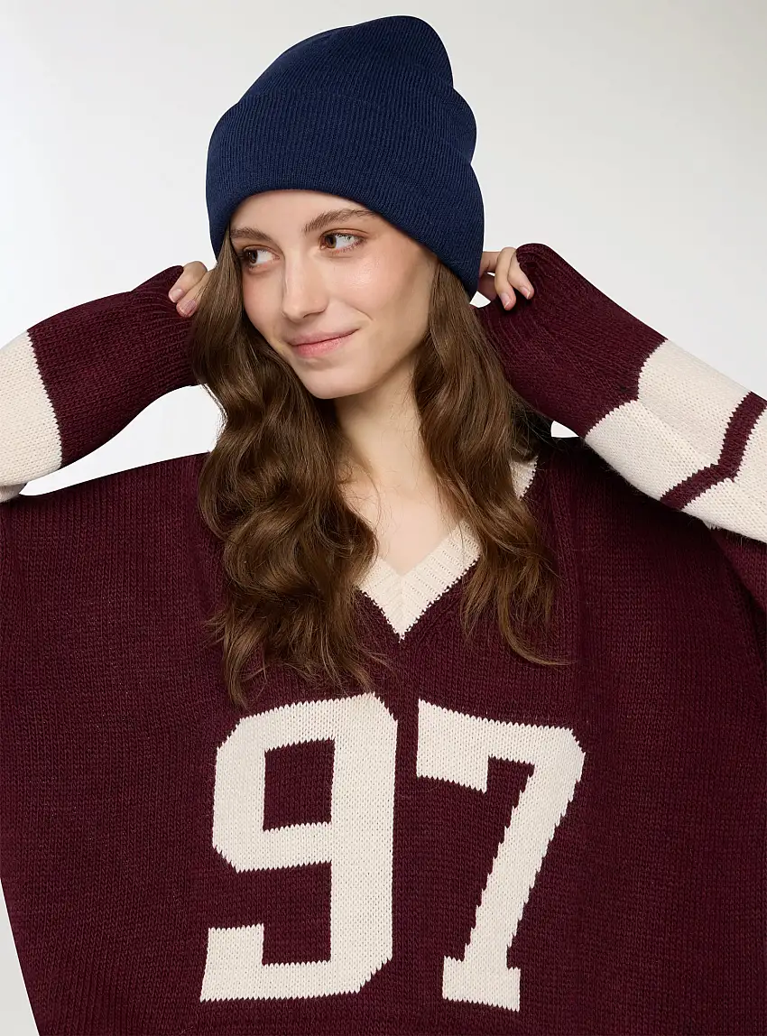 Berretto tinta unita Blu scuro