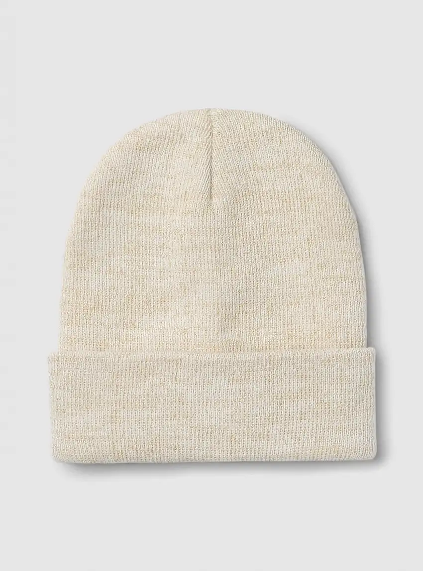 Berretto effetto luccicante Bianco lana